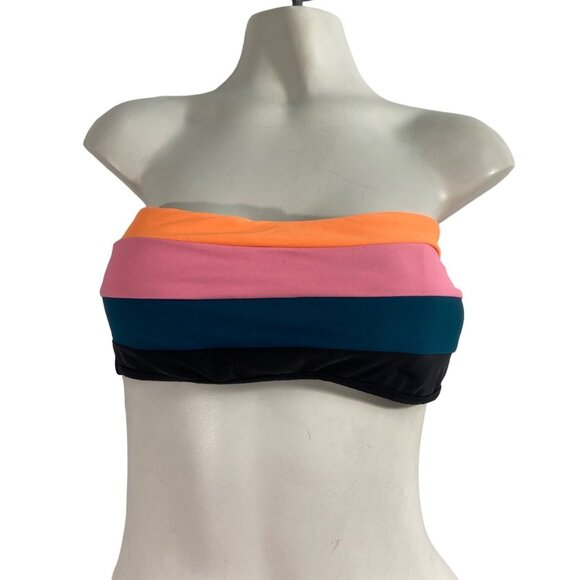 Women’s Black and Tricolor Bikini 2 Piece Set Sz L - NWOT - Picture 2 of 9